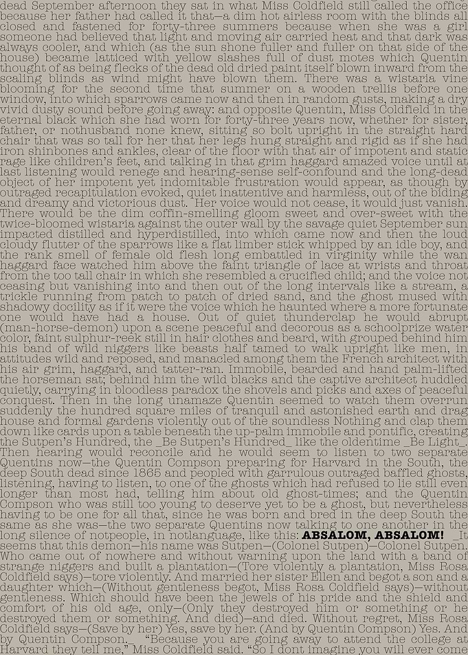 Absalom Absalom Book Text