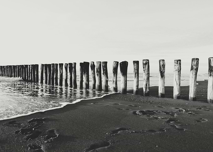 Black And White Beach