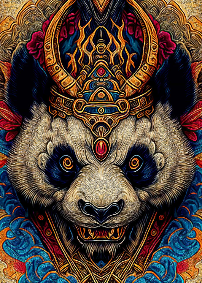 Panda bear in Japanese art