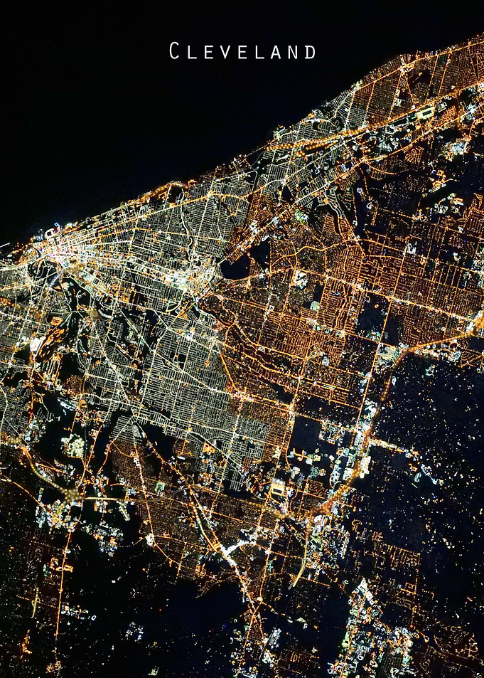 Cleveland at night