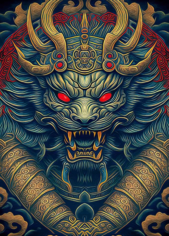 Lion in Japanese art
