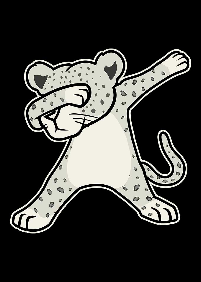 Dabbing Snow Leopards