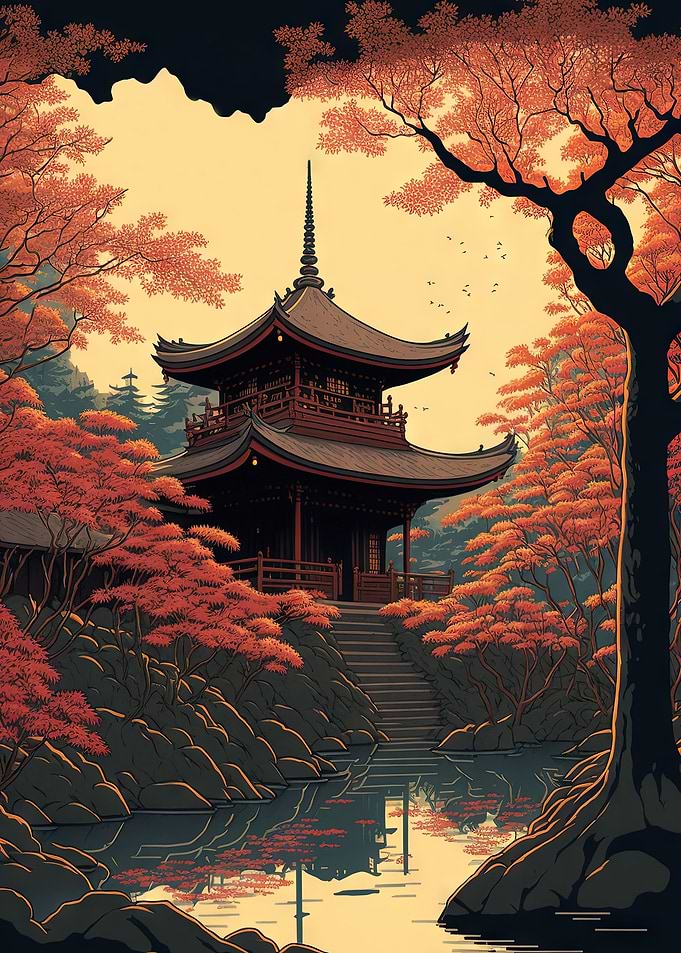 Japanese Autumn Painting