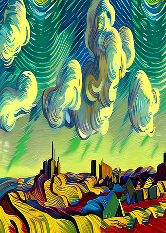 Colorful adorable cloud
