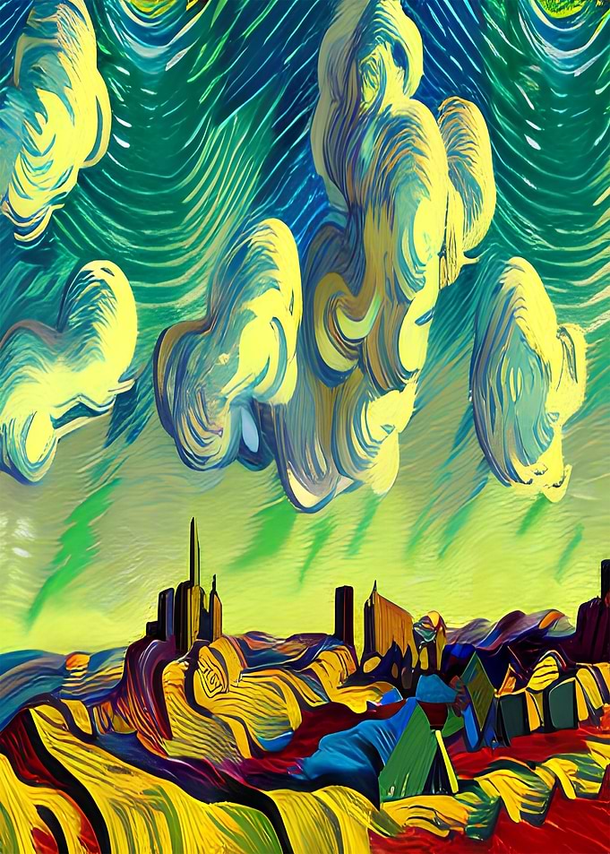 Colorful adorable cloud