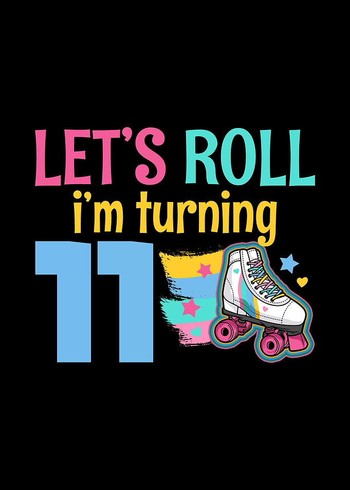 11th Birthday Roller Skate