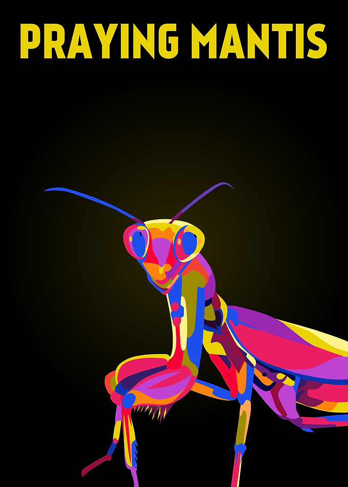 Praying Mantis popart