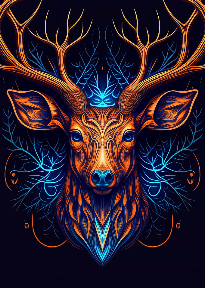 Deer head Fantasy art