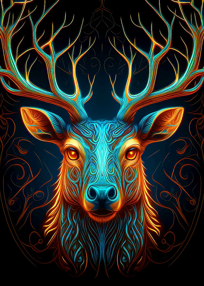 Deer head Fantasy art 12
