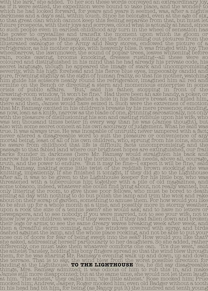 To The Lighthouse Text