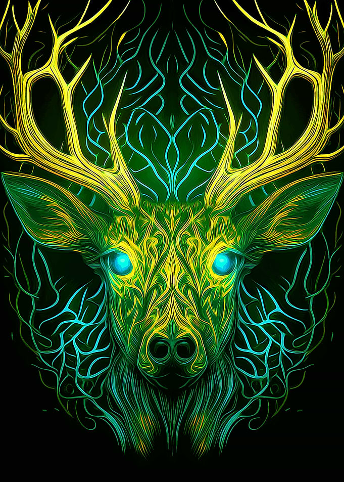 Deer head Fantasy art