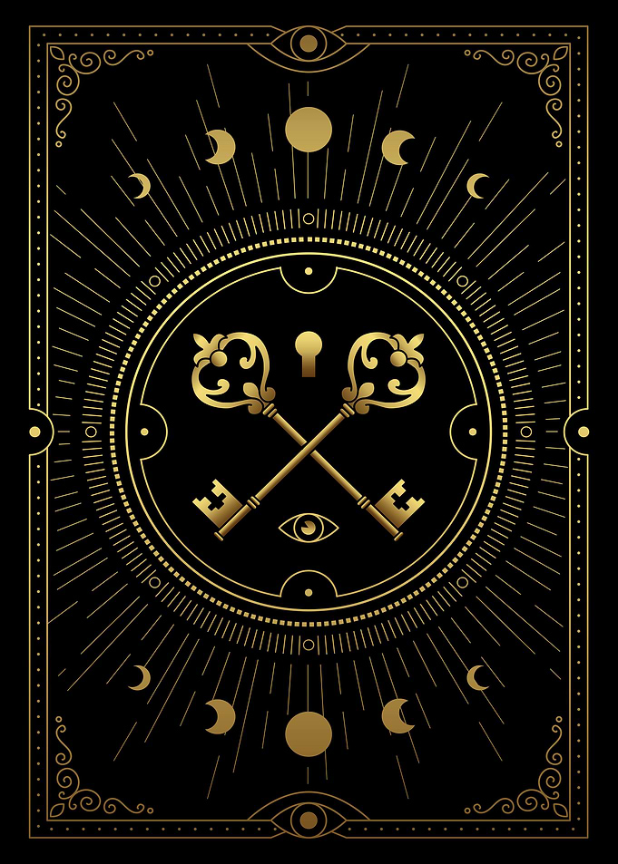 Tarot two mystical keys