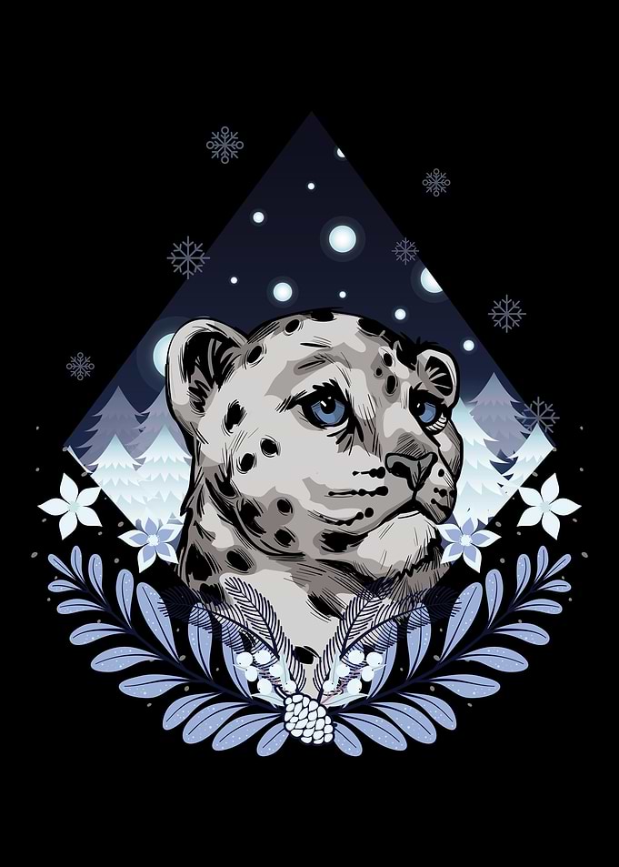 Retro Snow Leopard