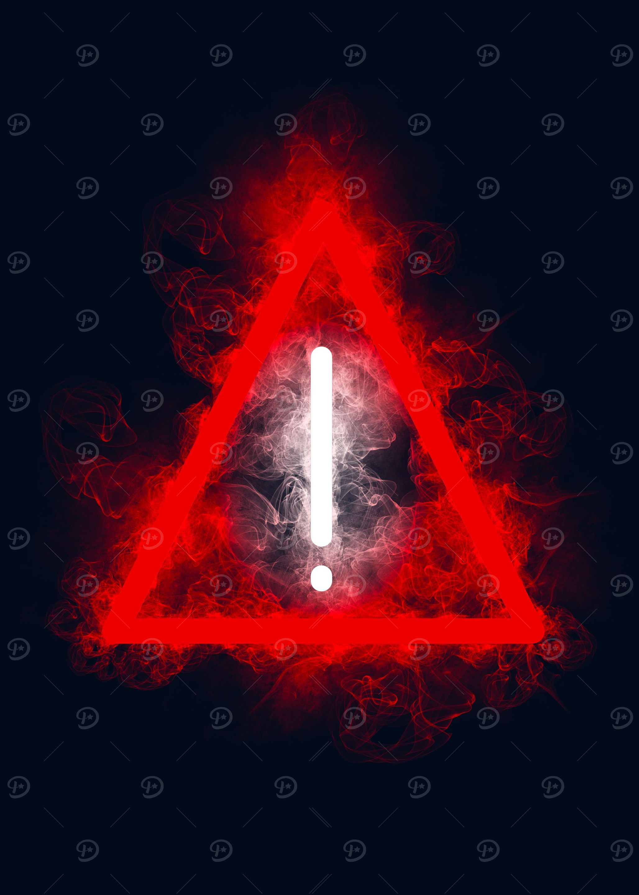 warning sign smoke