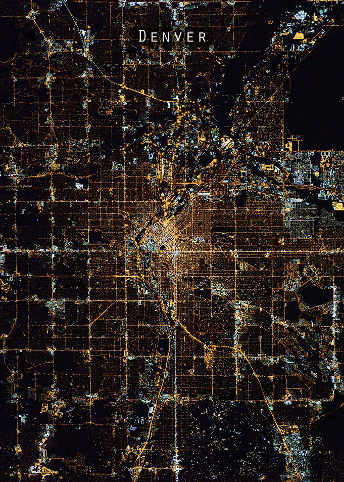 Denver at night