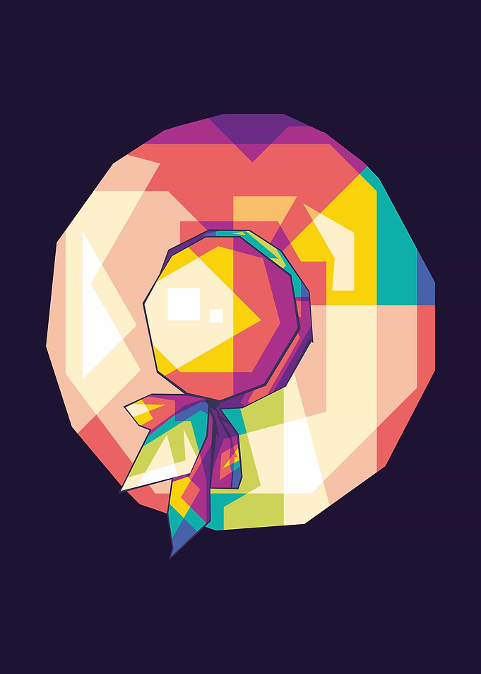 Beach hat WPAP Popart