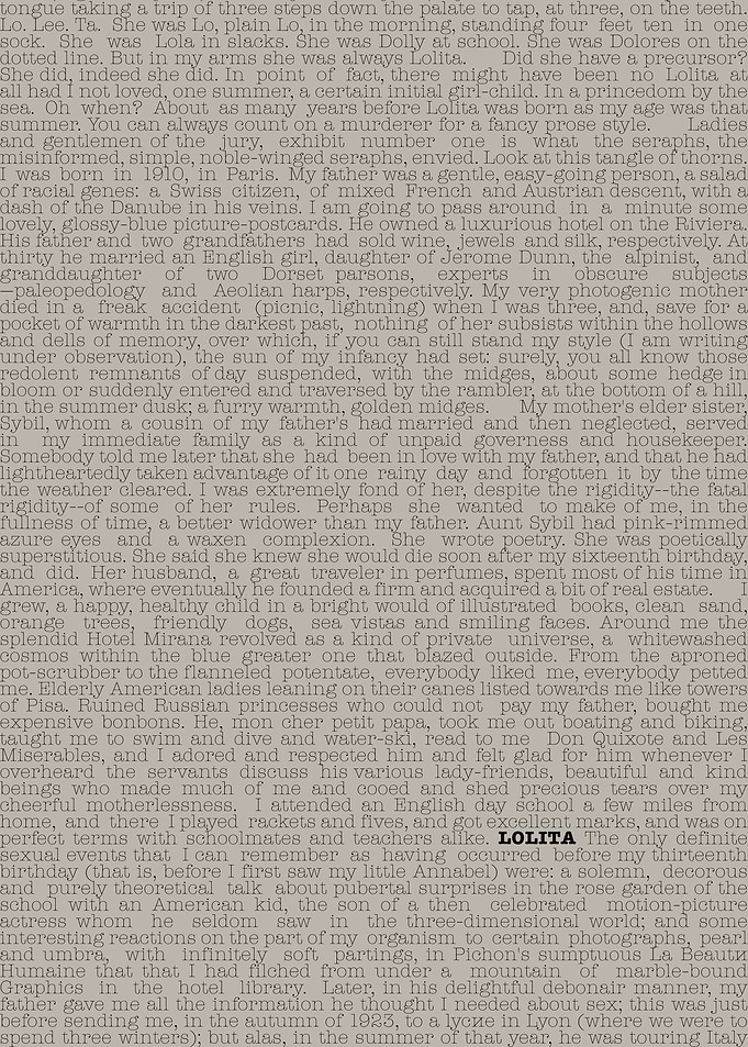 Lolita Book Text