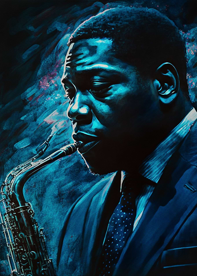 Playing Saxophone Music