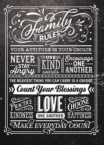 Familiy Rules Lettering