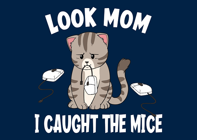 Funny Cat Computer Mouse