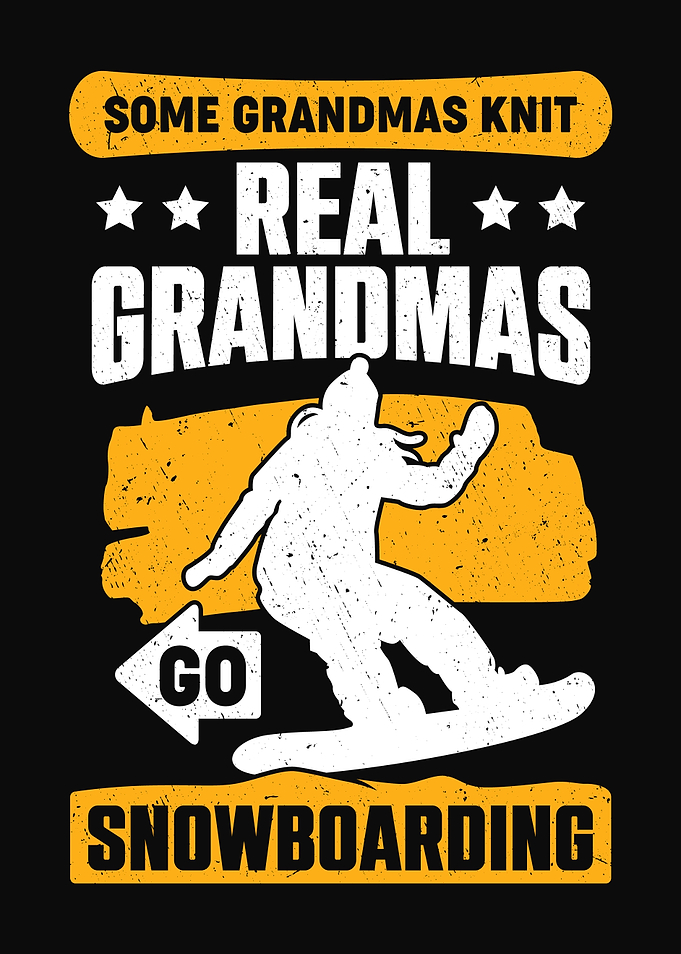 Snowboarding Grandma
