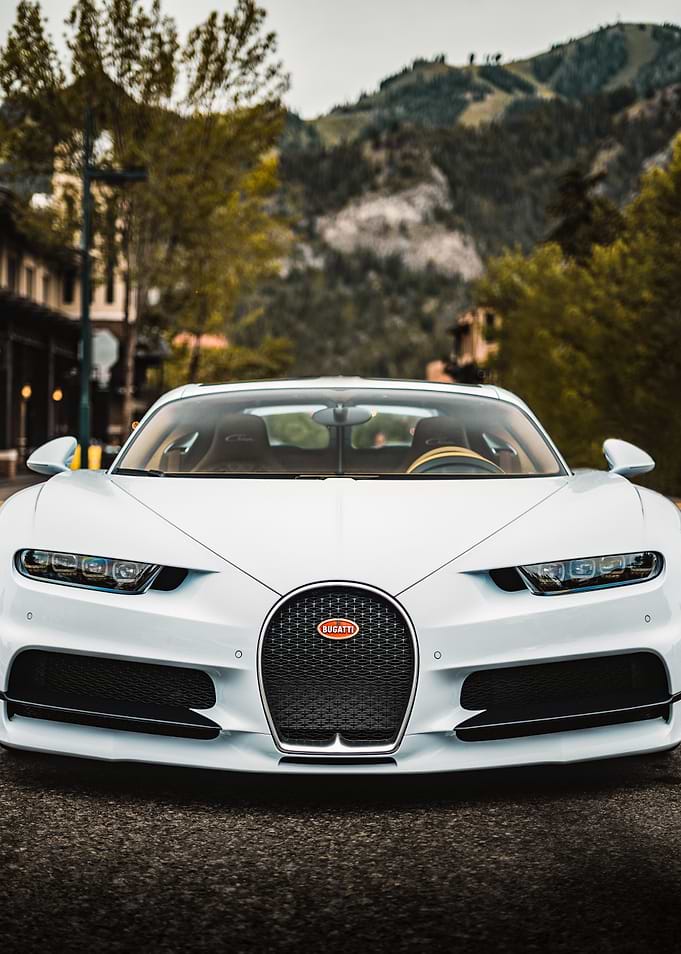 white bugatti