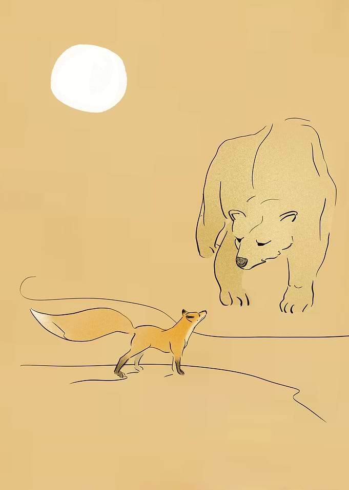 Confident fox
