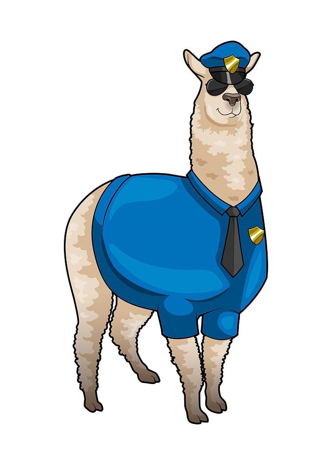 Alpaca Police Cop