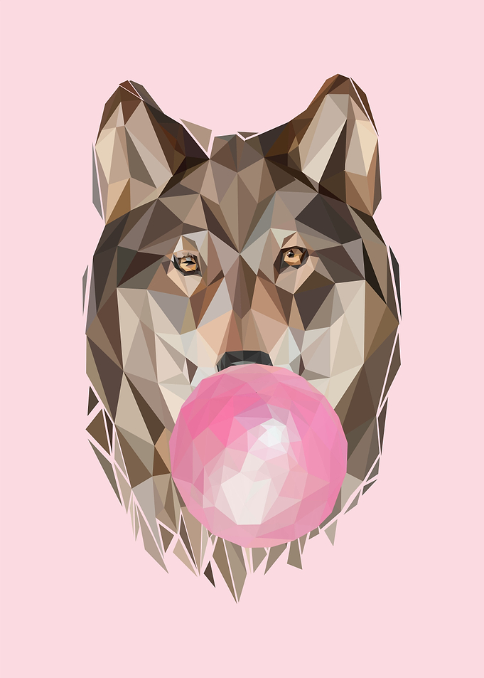 wolf bubble gum animals
