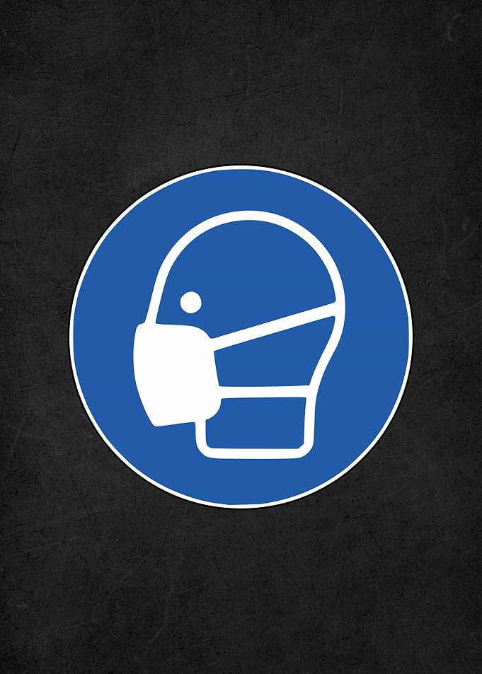 wear mask warning sign