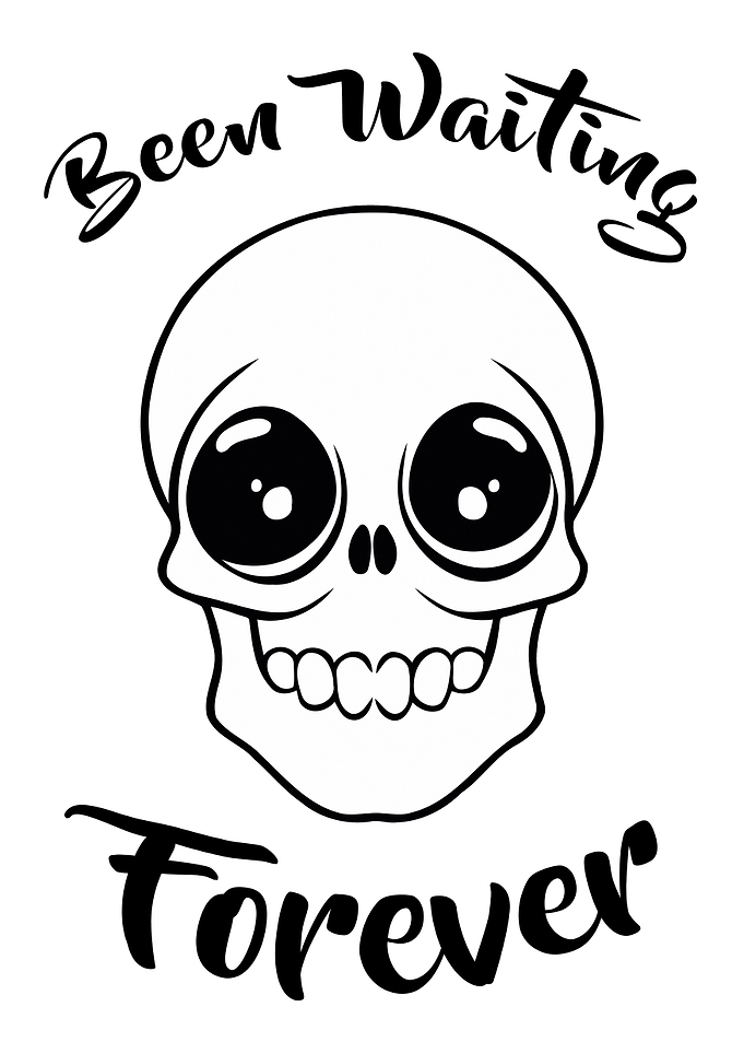Skull happy teary kawaii e