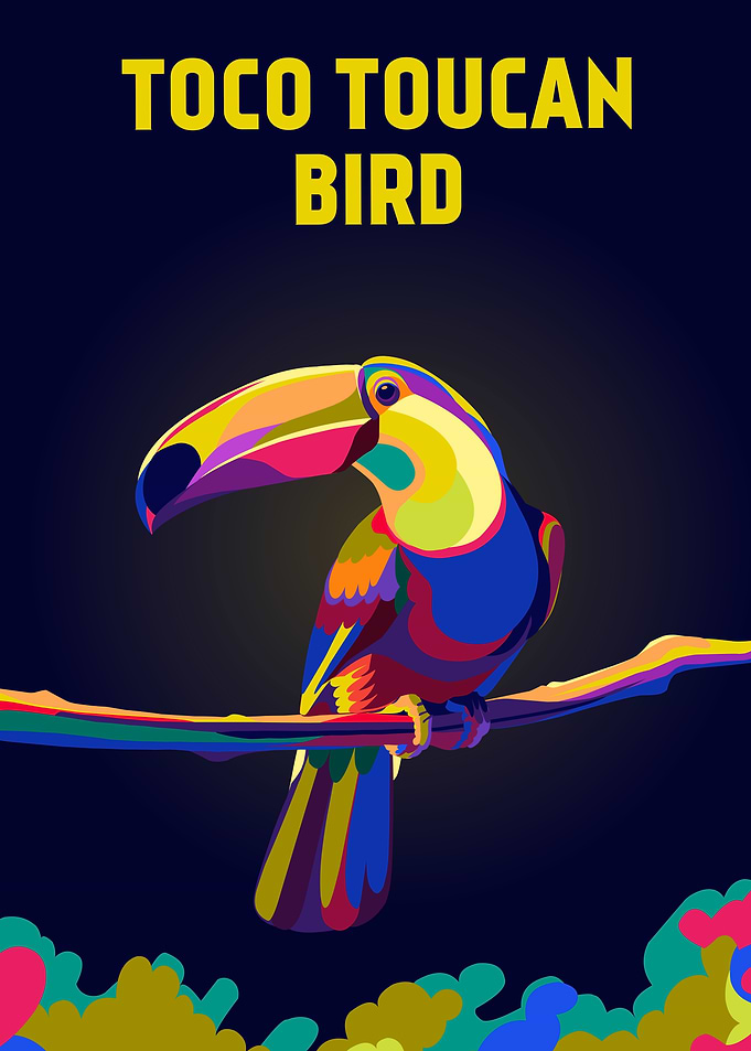 Toco Toucan Bird Popart