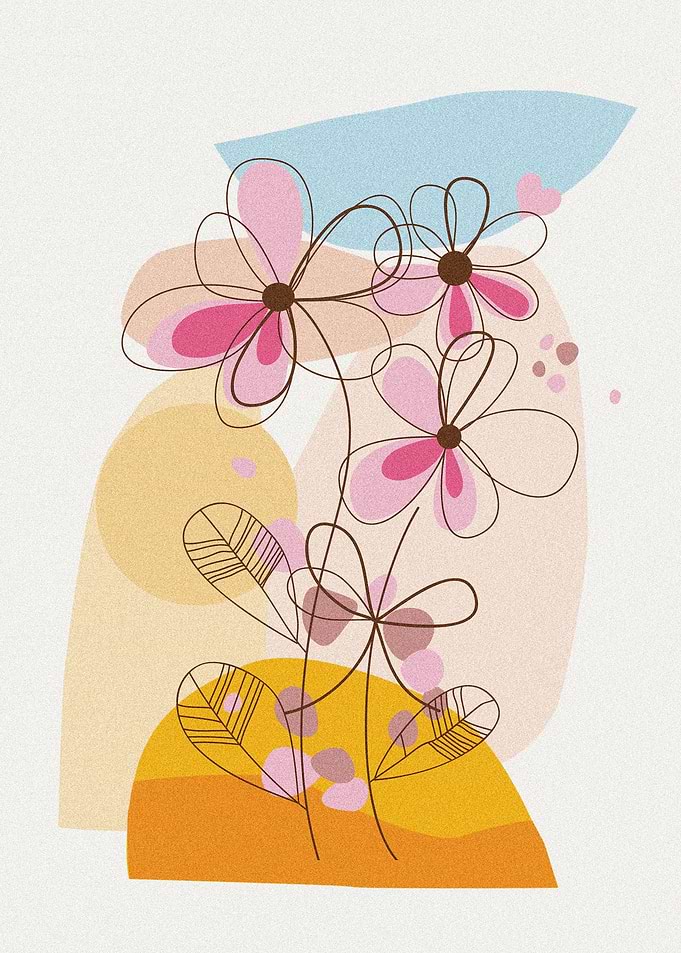 Cute Scandinavian floral