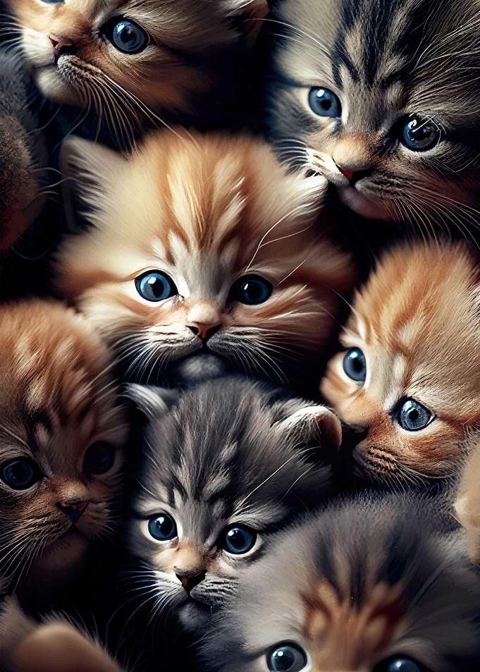 Funny Cat Pile