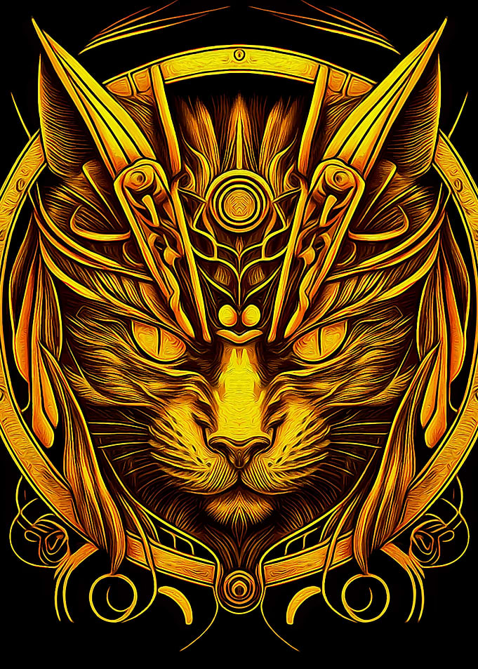 Fantasy Cat Japanese art