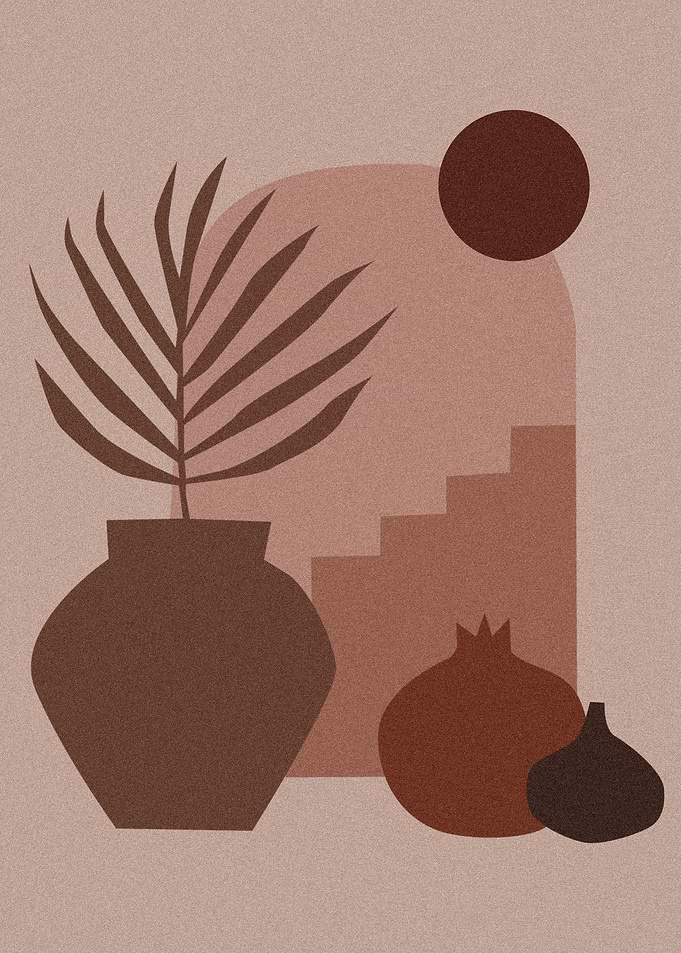 Modern floral geometricart