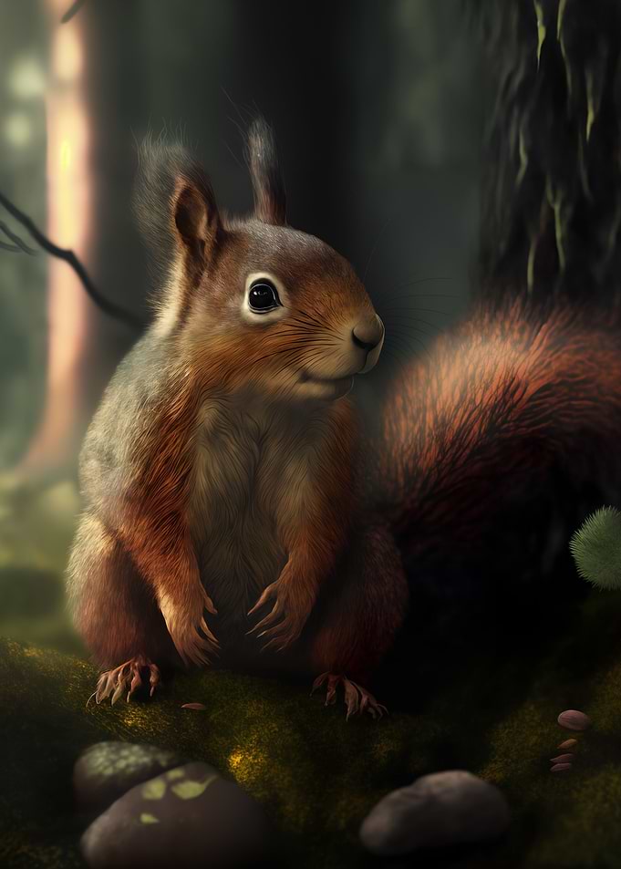 Squirrel in the forest