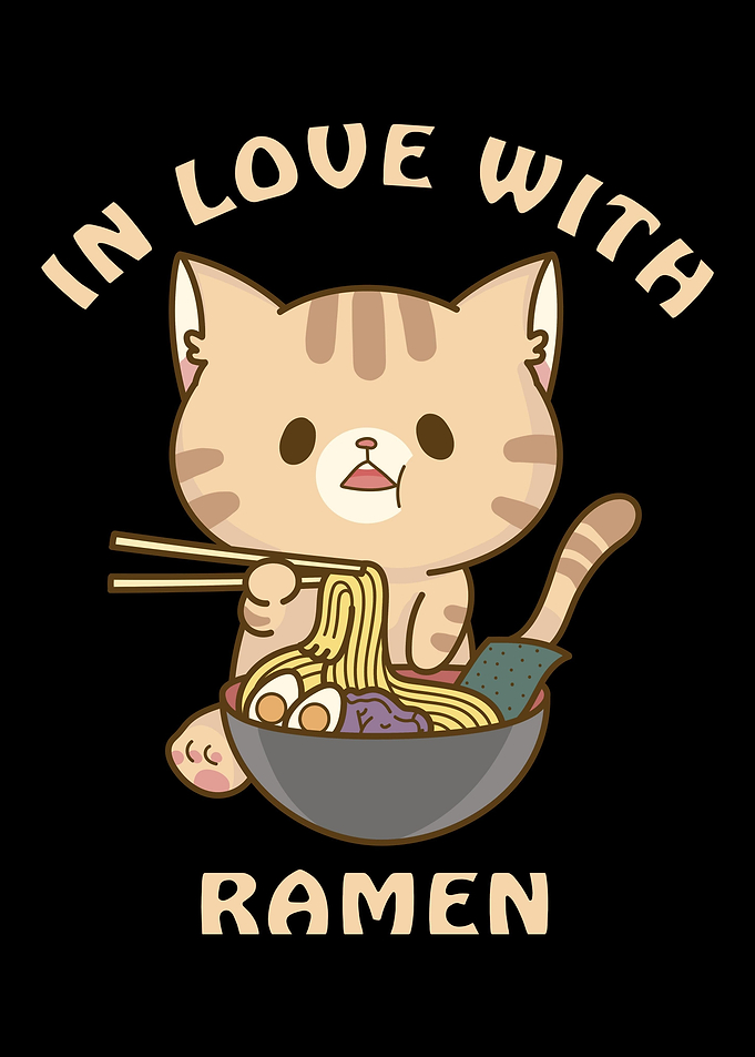 Cat ramen kawaii pasta gif