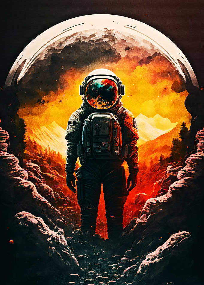 Astronaut on the moon