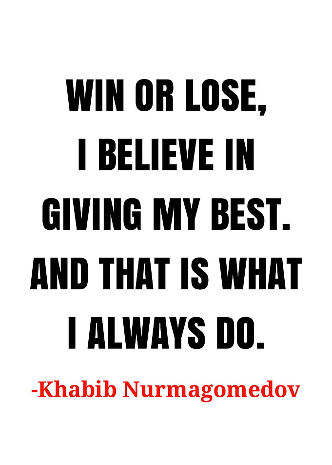 Khabib Nurmagedov quote