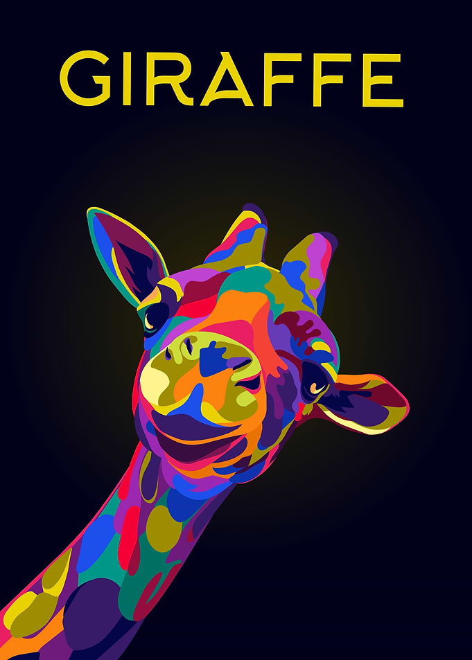 Curious Giraffe popart