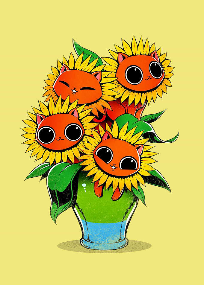 Sunflower Cat