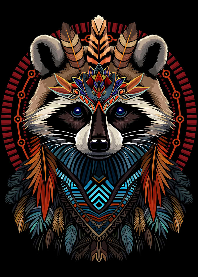 Tribal raccoon