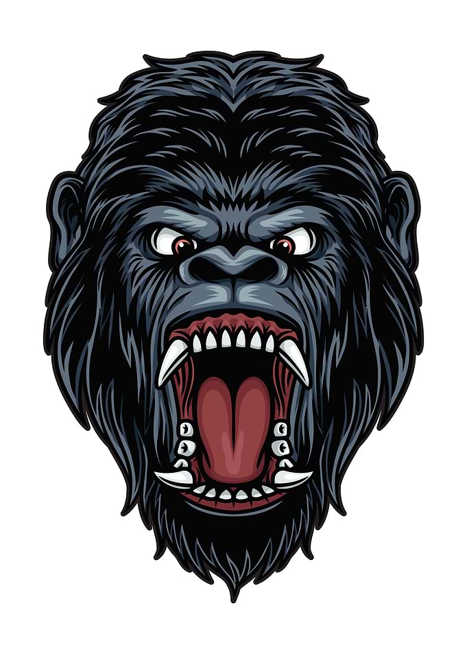 Gorilla head Football