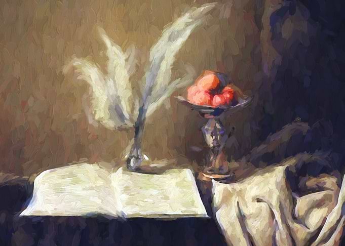 Oil Still life with Peach