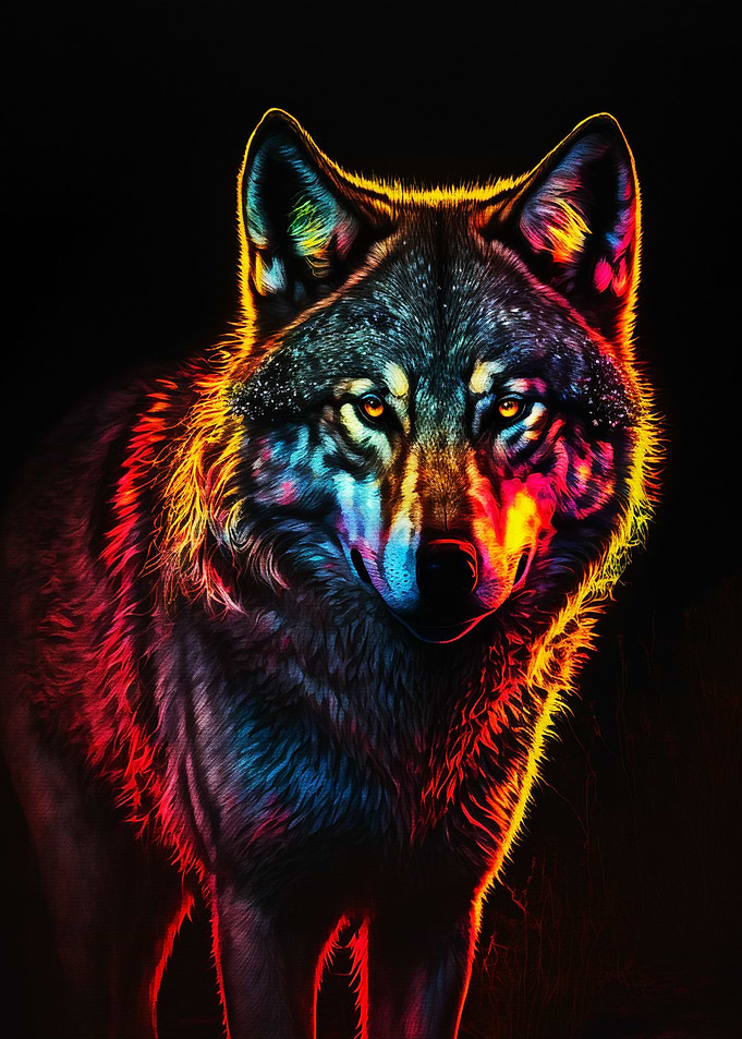 Colorful Wolf