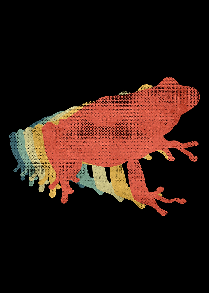Frog Retro Vintage Color