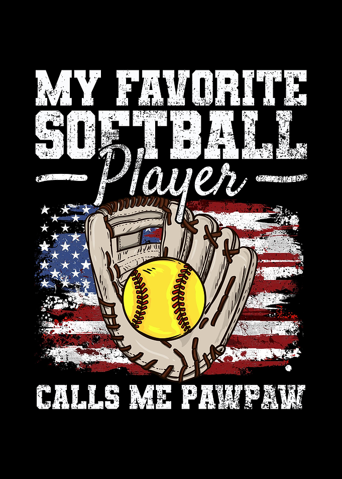 USA Flag Grandpa Softball