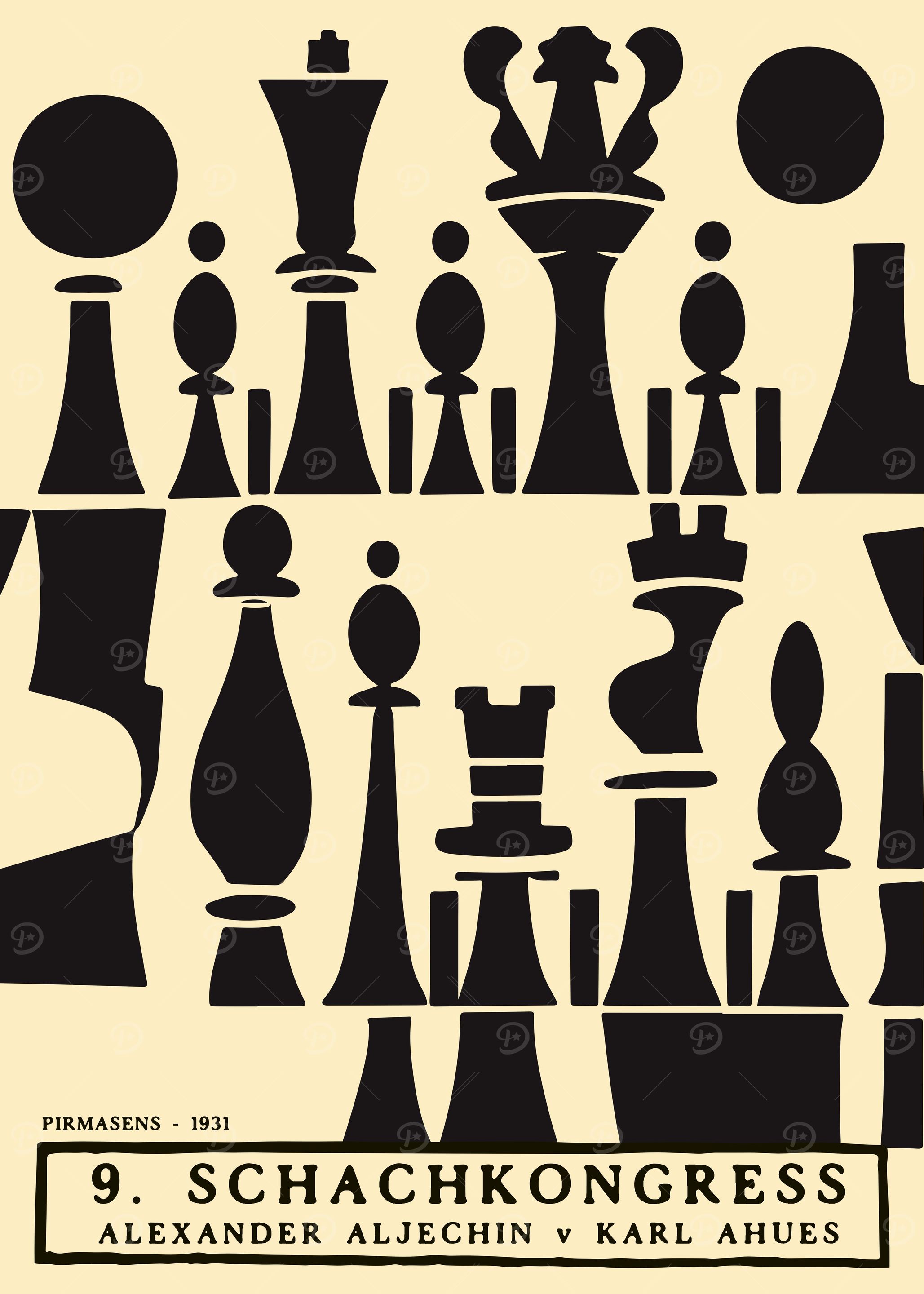 Retro Chess Poster