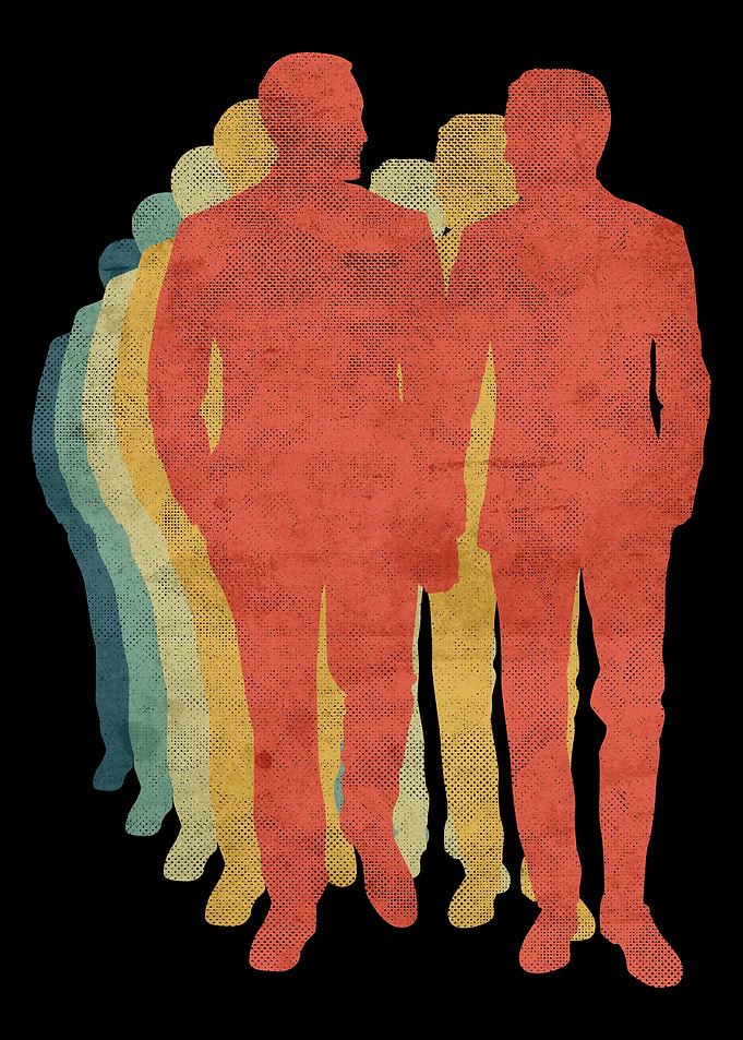 Gay Men Romantic Holding
